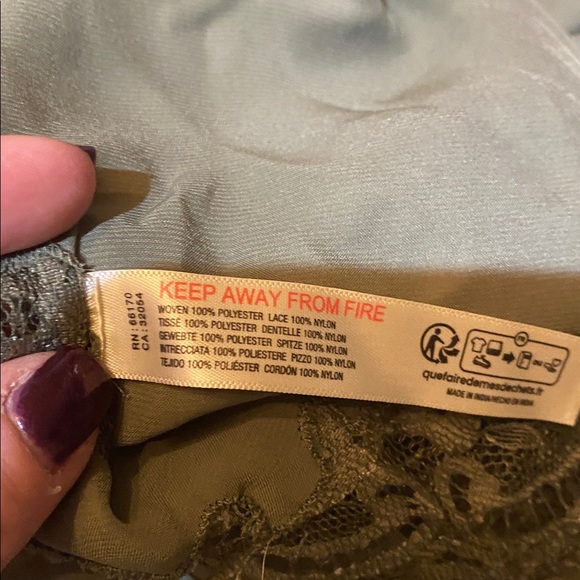 Forest green lace slip dress tunic…reserved… - Picture 4 of 10